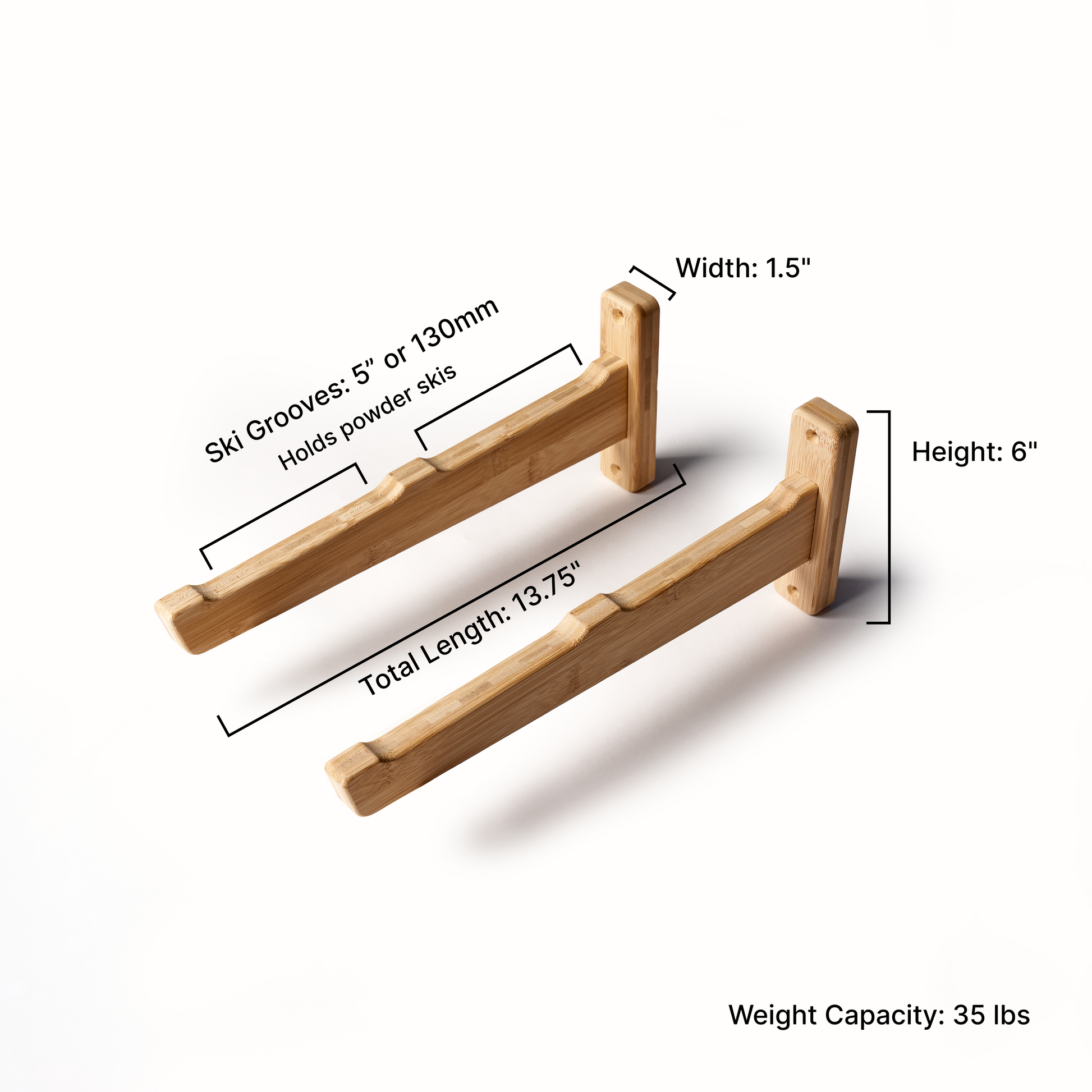 Double/Two Ski Wall Rack
