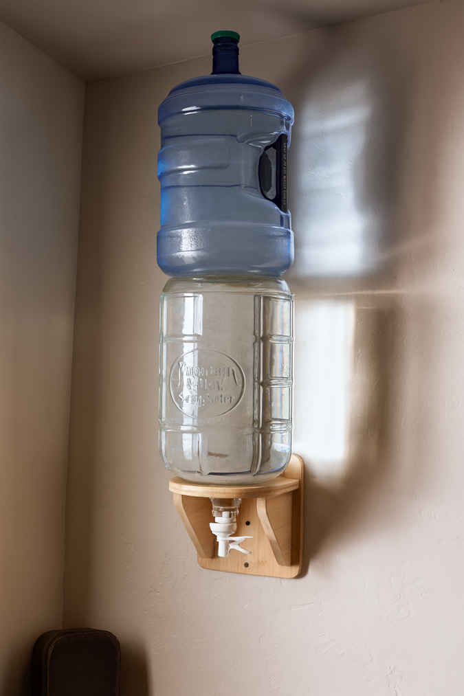 Vagabond Racks Bamboo Water Jug Wall Mount - 3 & 5 Gallon Hydration St